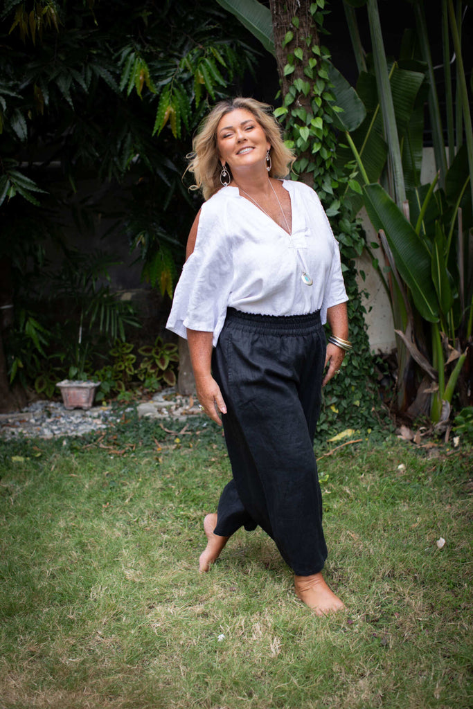 Taleeta - Pants - wide leg linen having fun