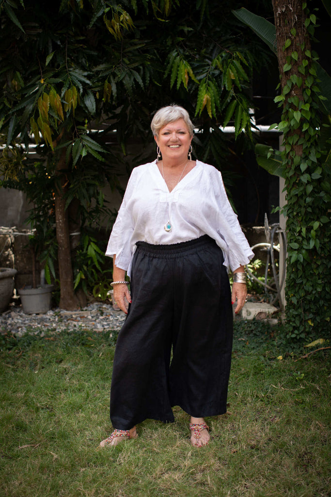 Taleeta - Pants - wide leg linen - size XXL