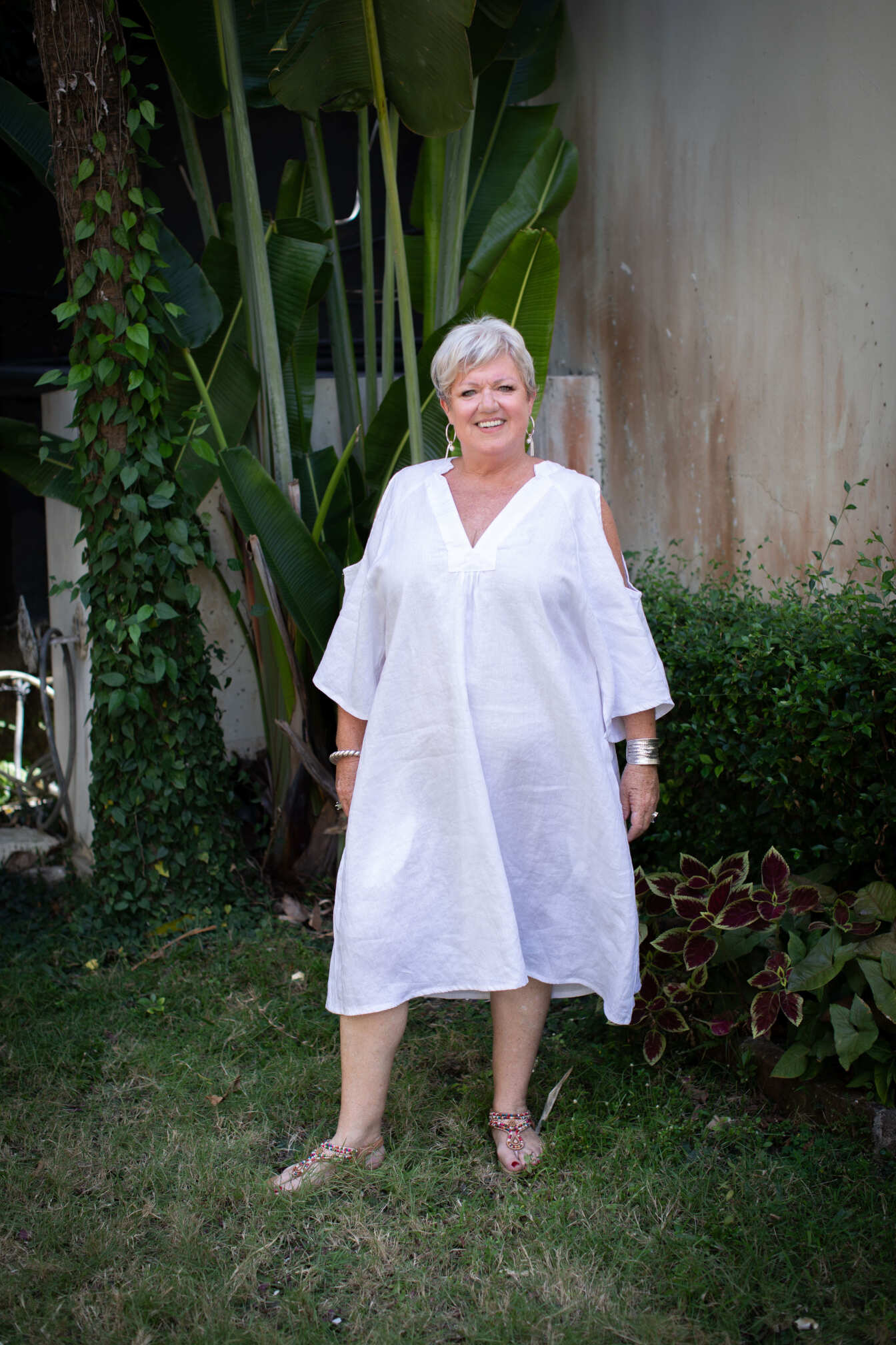 White Linen Dress - Taleeta White Linen Dress - Taleeta