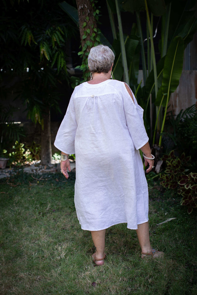 Taleeta - Dresses - Boho Breeze - White - XXL - back