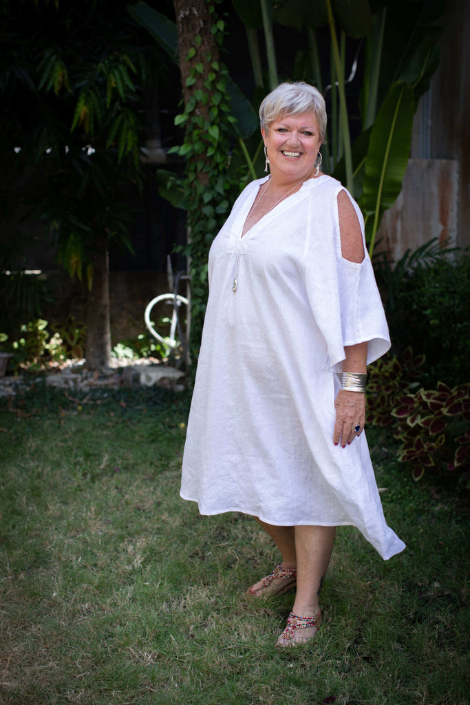 Taleeta - Dresses - Boho Breeze - White - side - size: XXL