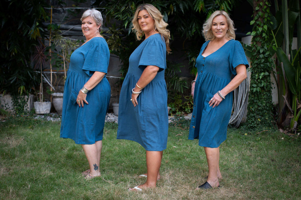 Taleeta - Dresses - Babydoll Dress - Blue - side view