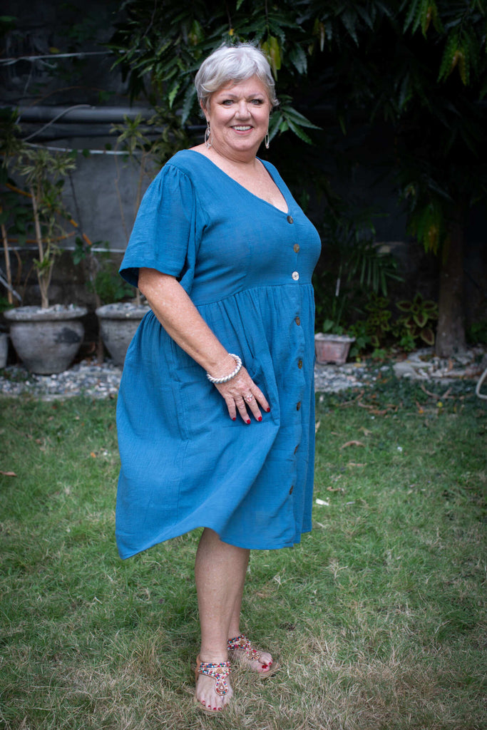 Taleeta - Dresses - Babydoll Dress - Blue - size: XXL