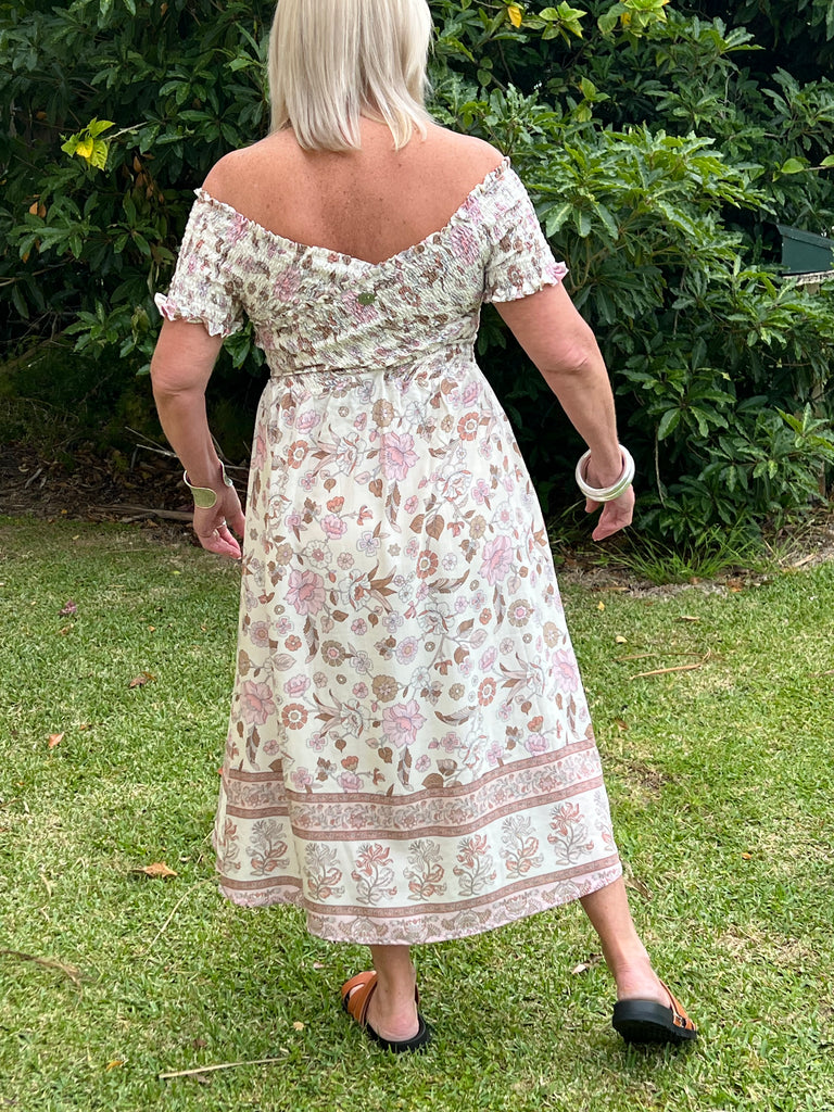 Taleeta - Off shoulder dress - Blossom - back