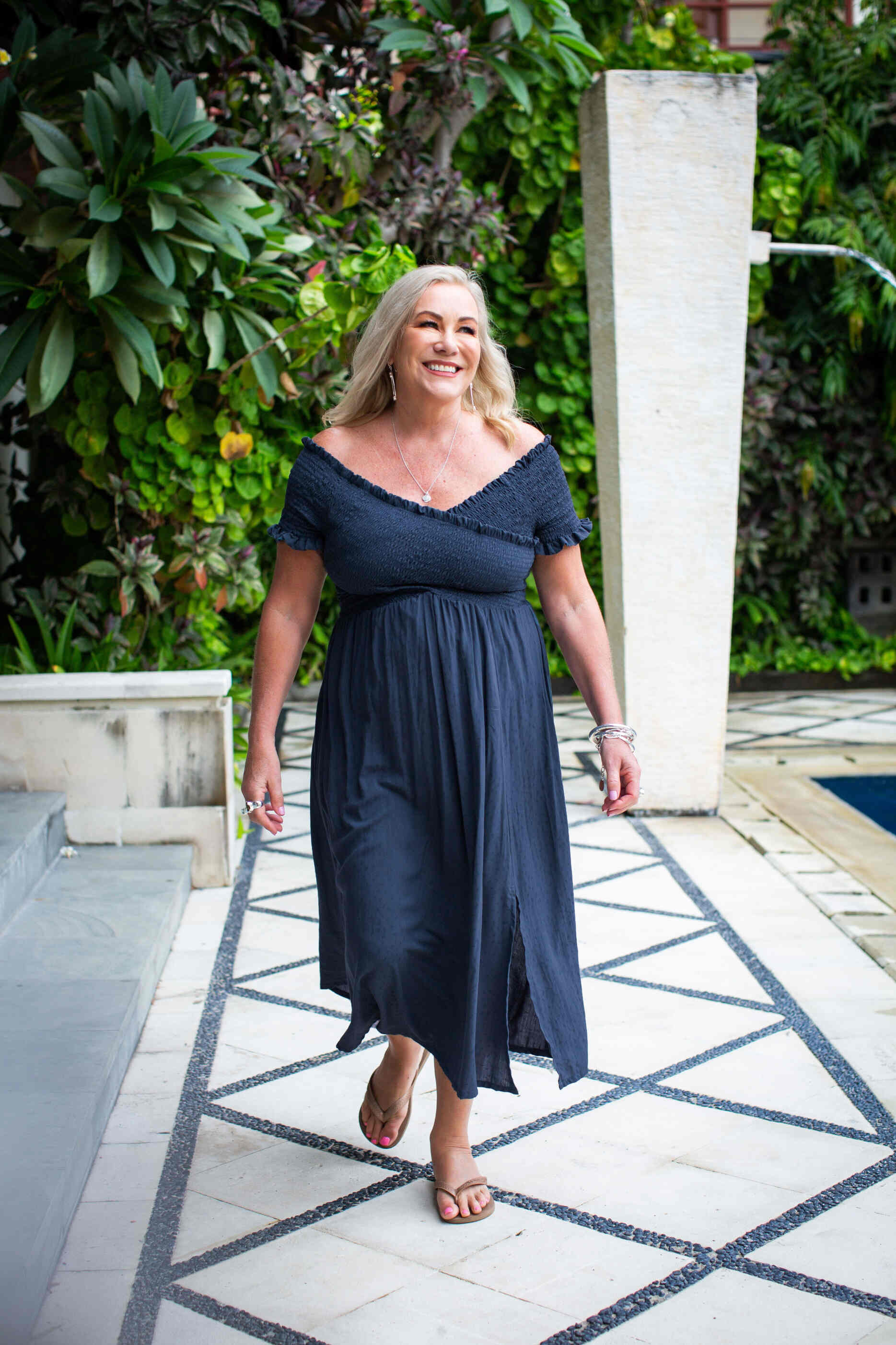 off the shoulder elastic top dress Elastic Bodice Dress | Off Shoulder