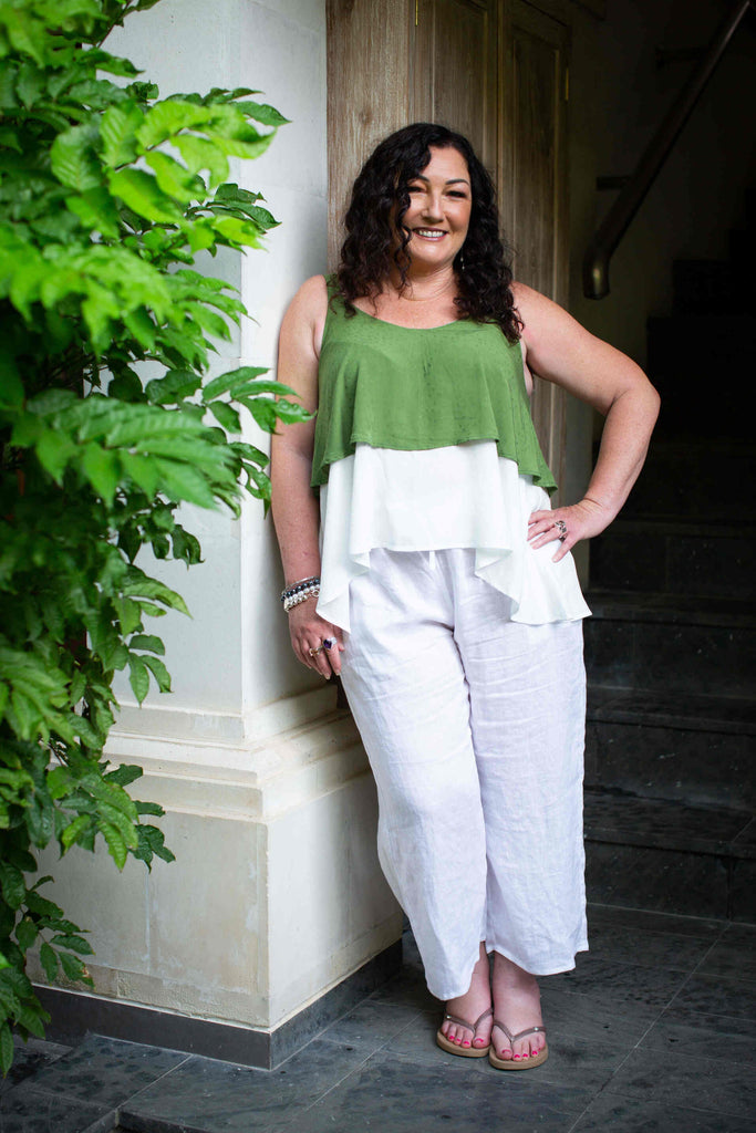 Taleeta - pants - linen - white