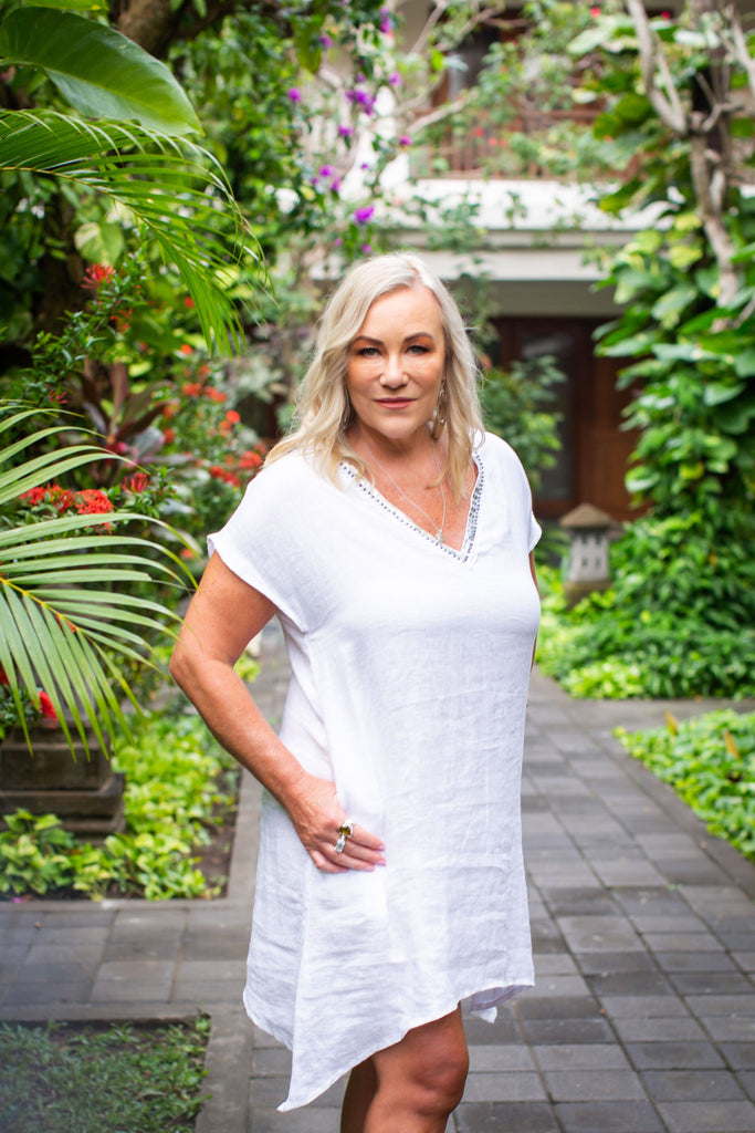 Taleeta - Linen - Tunic - White