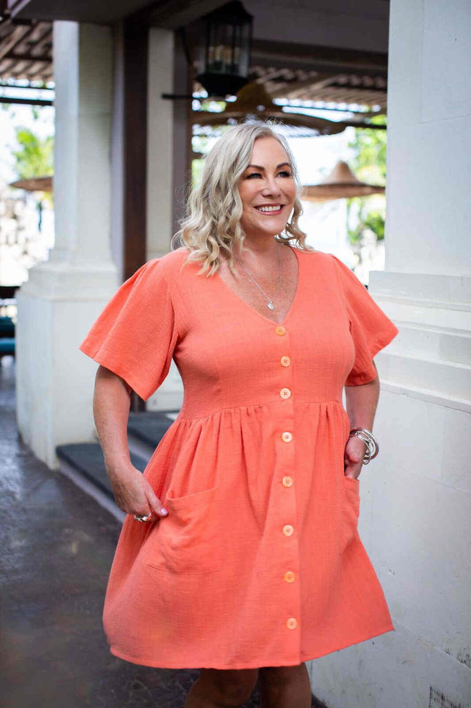 Taleeta - Dress - Coral Babydoll