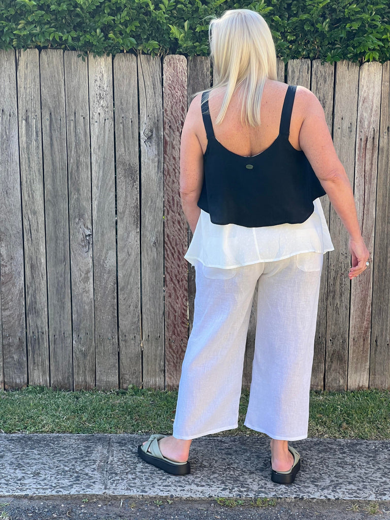 Taleeta - pants - linen - white