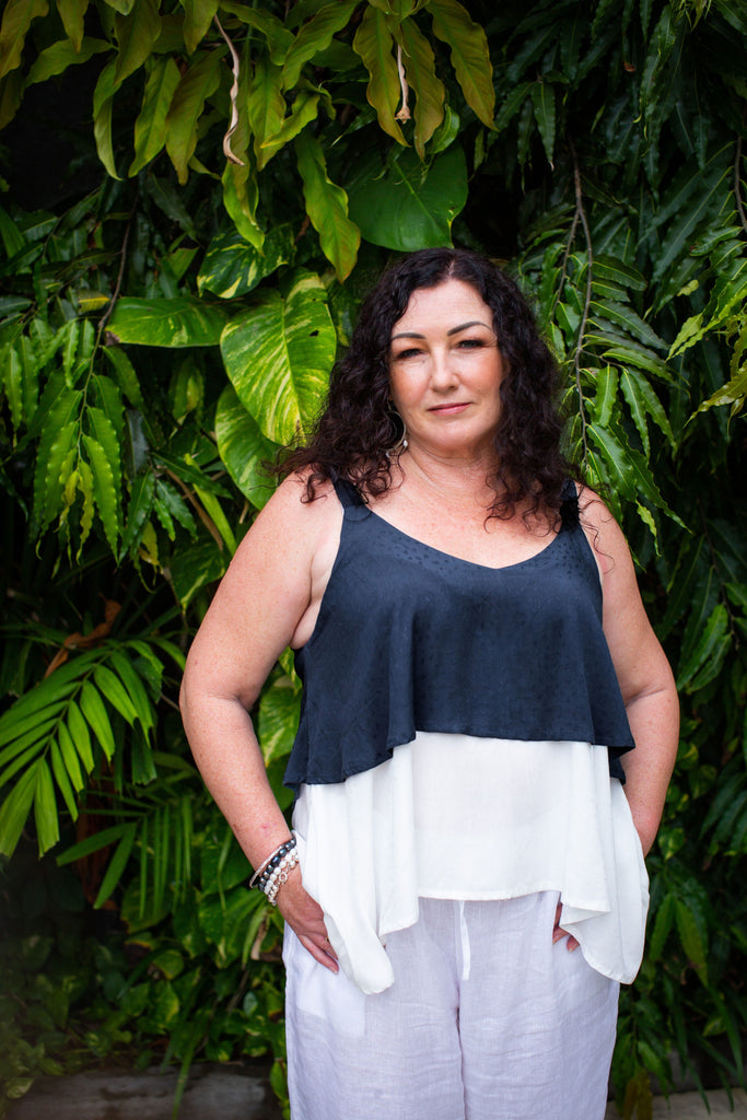 Taleeta - top - bamboo - Indigo